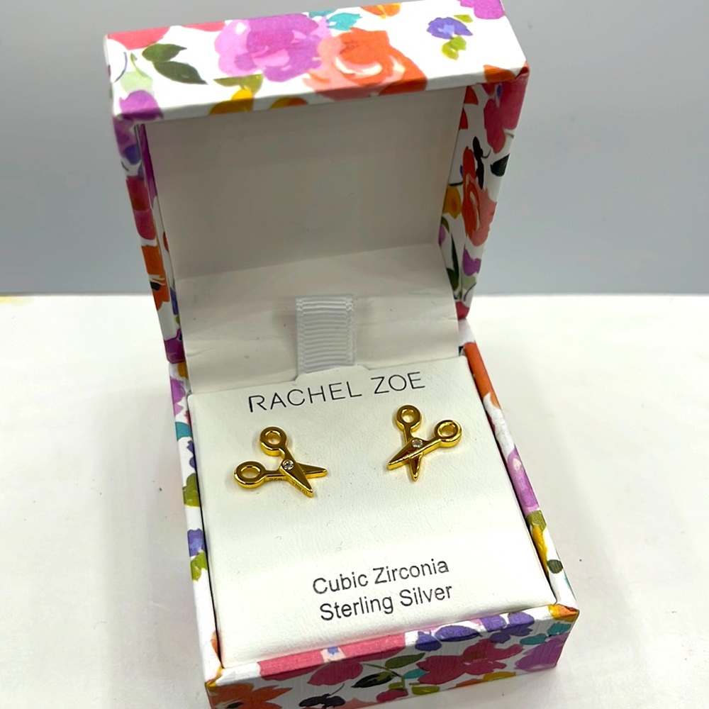 Rachel Zoe Golden Scissor Earrings